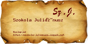 Szokola Juliánusz névjegykártya